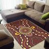 Australia Aboriginal Inspired Area Rug - Aboriginal Style Of Concentration Art