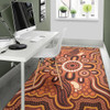 Australia Aboriginal Inspired Area Rug - Aboriginal Leaf Style Of Background