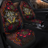 Australia Car Seat Cover - Aboriginal Dreaming Frog Dot Art Painting