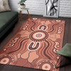 Australia Aboriginal Inspired Area Rug - Land Aboriginal Art Painting Background