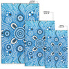 Australia Aboriginal Inspired Area Rug - Aboriginal Design Blue Vector