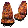 Australia Car Seat Cover - Aussie Lizard Indigenous Art