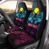 Australia Custom Car Seat Cover - Australian Indigenous Dot Art Painting Mystical Dreaming Moth