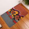 Australia Aboriginal Inspired Door Mat - Turtle And Foot Print Aboiginal Inspired Dot Painting Style Door Mat