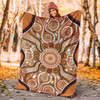 Australia Aboriginal Inspired Blanket - Aboriginal Dot Art Background