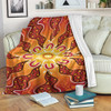 Australia Aboriginal Inspired Blanket - Yellow Aboriginal Dot Artwork