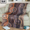 Australia Aboriginal Inspired Blanket - Aboriginal Dot Orange And Purple Dreams