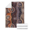 Australia Aboriginal Inspired Blanket - Aboriginal Dot Orange And Purple Dreams