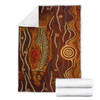 Australia Aboriginal Inspired Blanket - Fish Aboriginal Dot Artwork