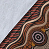Australia Aboriginal Inspired Blanket - Brown Dot Design Vector Aboriginal Artwork