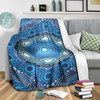 Australia Aboriginal Inspired Blanket - Aboriginal Dot Design Blue Vector Painting