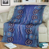 Australia Aboriginal Inspired Blanket - Blue Aboriginal Artwork