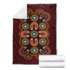 Australia Aboriginal Inspired Blanket - Australian Aboriginal Dot Design Vector Painting