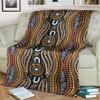 Australia Aboriginal Inspired Blanket - Aboriginal Dot Design Seamless Background