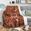 Australia Aboriginal Inspired Blanket - Aboriginal Leaf Style Of Background
