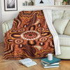 Australia Aboriginal Inspired Blanket - Aboriginal Leaf Style Of Background