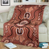 Australia Aboriginal Inspired Blanket - Land Aboriginal Art Painting Background