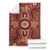 Australia Aboriginal Inspired Blanket - Land Aboriginal Art Painting Background