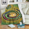 Australia Aboriginal Inspired Blanket - Aboriginal Art Vector Painting With Snake