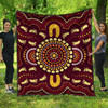 Australia Aboriginal Inspired Quilt - Foots Print Aboiginal Inspired Dot Painting Style