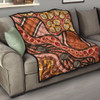 Australia Aboriginal Inspired Quilt -  Aboiginal Inspired Dot Painting Style