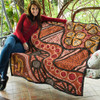 Australia Aboriginal Inspired Quilt -  Aboiginal Inspired Dot Painting Style