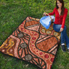 Australia Aboriginal Inspired Quilt -  Aboiginal Inspired Dot Painting Style