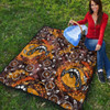 Australia Aboriginal Inspired Quilt - Kangaroo Aboiginal Inspired Dot Painting Style