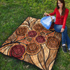 Australia Aboriginal Inspired Quilt - Indigenous Tree Aboiginal Inspired Dot Painting Style