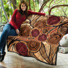 Australia Aboriginal Inspired Quilt - Indigenous Tree Aboiginal Inspired Dot Painting Style