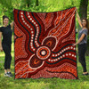 Australia Aboriginal Inspired Quilt - River Aboiginal Inspired Dot Painting Style