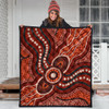 Australia Aboriginal Inspired Quilt - River Aboiginal Inspired Dot Painting Style