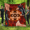 Australia Aboriginal Inspired Quilt - Lizard Art Aboriginal Inspired Dot Painting Style