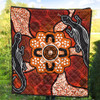 Australia Aboriginal Inspired Quilt - Lizard Art Aboriginal Inspired Dot Painting Style