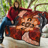 Australia Aboriginal Inspired Quilt - Lizard Art Aboriginal Inspired Dot Painting Style