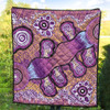 Australia Aboriginal Inspired Quilt - Indigenous Art Aboriginal Inspired Dot Painting Style