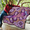 Australia Aboriginal Inspired Quilt - Indigenous Art Aboriginal Inspired Dot Painting Style