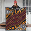 Australia Aboriginal Inspired Quilt - Indigenous Art Aboriginal Inspired Dot Painting Style 3