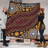 Australia Aboriginal Inspired Quilt - Indigenous Art Aboriginal Inspired Dot Painting Style 3