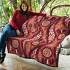 Australia Aboriginal Inspired Quilt - Indigenous Art Aboriginal Inspired Dot Painting Style 4