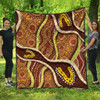 Australia Aboriginal Inspired Quilt - Indigenous Art Aboriginal Inspired Dot Painting Style 5