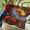 Australia Aboriginal Inspired Quilt - Indigenous Art Aboriginal Inspired Dot Painting Style 7