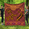 Australia Aboriginal Inspired Quilt - Indigenous Animal Aboriginal Inspired Dot Painting Style