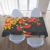 Australia Aboriginal Inspired Tablecloth - Red Bottle Flower Aboriginal Inspired Dot Painting Style