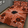 Australia Aboriginal Inspired Quilt Bed Set - Indigenous Map Aboiginal Inspired Dot Painting Style