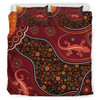 Australia Aboriginal Inspired Bedding Set - Lizard Aboriginal Inspired Dot Painting Style