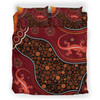 Australia Aboriginal Inspired Bedding Set - Lizard Aboriginal Inspired Dot Painting Style