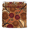 Australia Aboriginal Inspired Bedding Set - Indigenous Tree Aboriginal Inspired Dot Painting Style