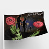 Australia Anzac Day Flag - Lest We Forget With Poppies Flowers Watercolor Style Flag Australia Anzac Day Flag - Lest We Forget With Poppies Flowers Watercolor Style Flag