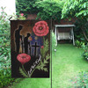 Australia Anzac Day Flag - Lest We Forget With Poppies Flowers Watercolor Style Flag Australia Anzac Day Flag - Lest We Forget With Poppies Flowers Watercolor Style Flag